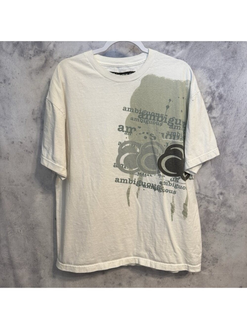 Ambiguous Skate T Shirt Mens XL White Short Sleeve Graphic Tee